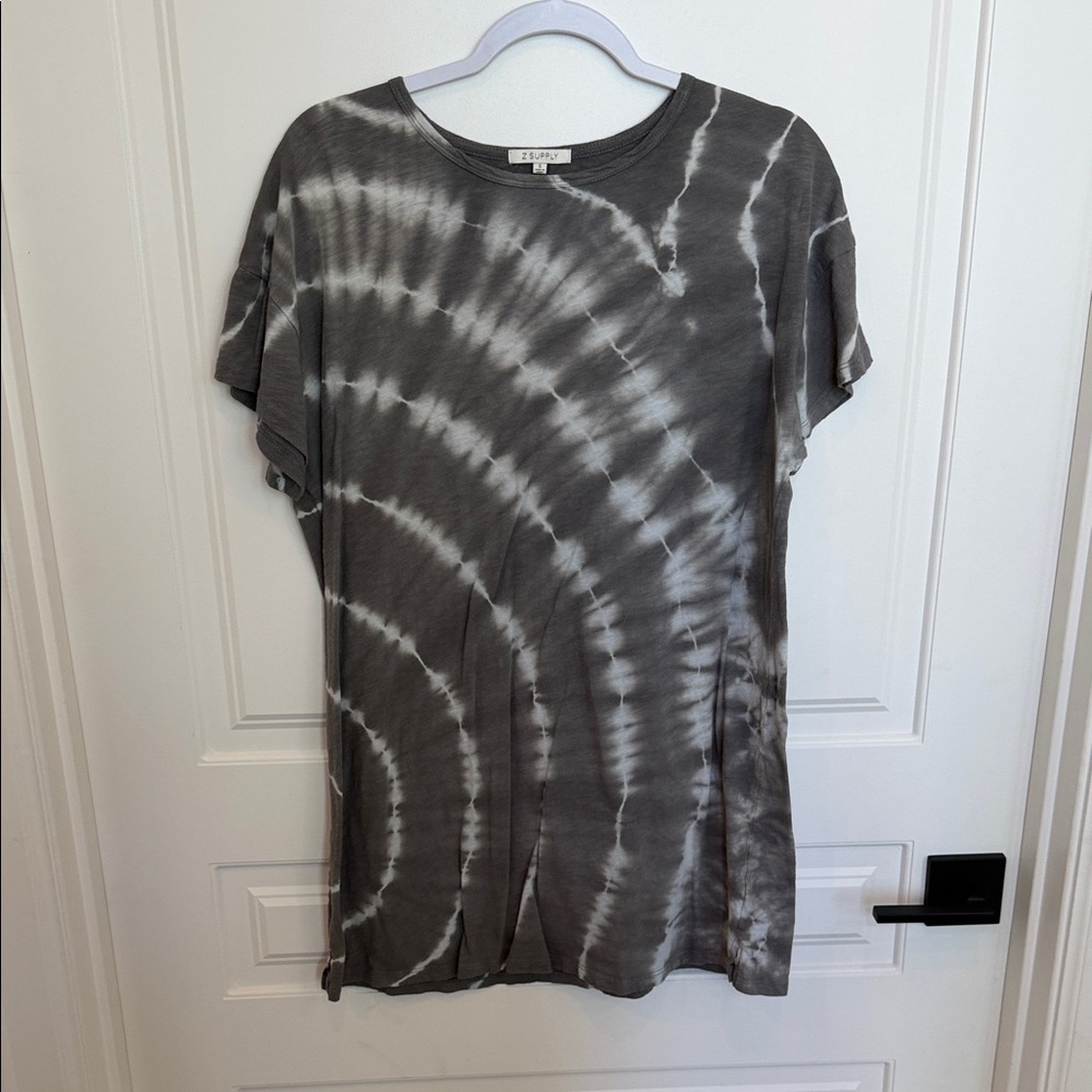 Z Supply Gray Tie-Dye Mini Dress
